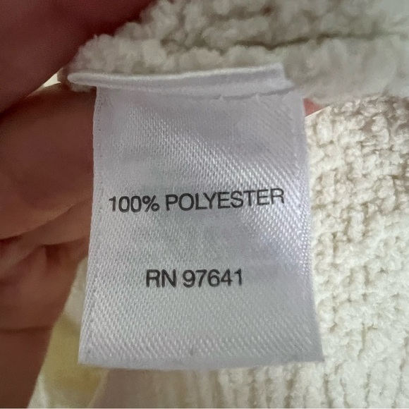 J.Jill White Chenille Cable Knit Sweater Size M Cozy Preppy Capsule - Picture 6 of 7